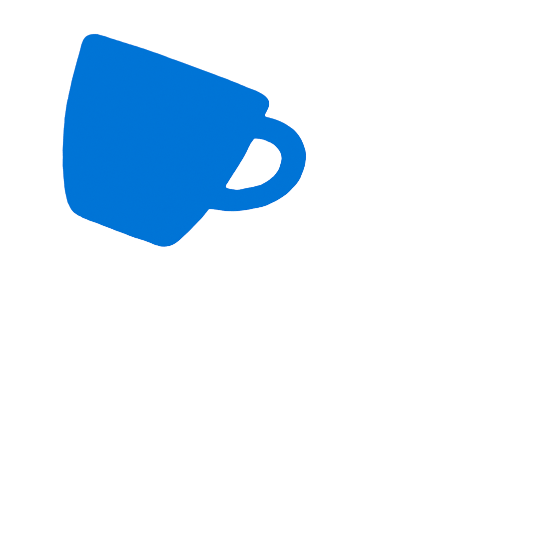 Blue coffee cup