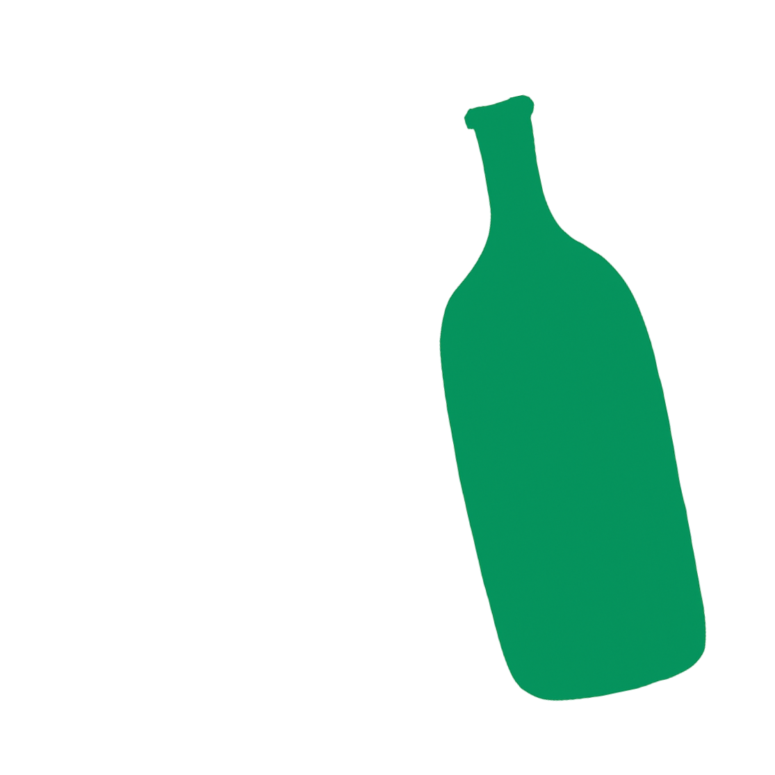 Green wine bottle